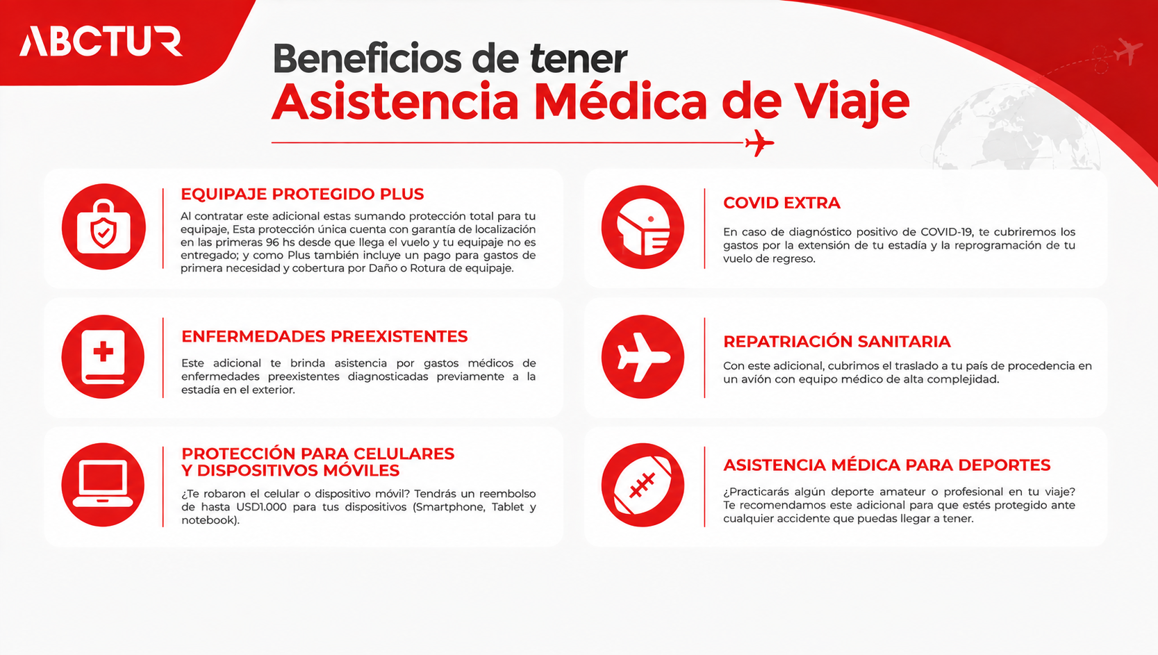 Europa - Beneficios Seguro de viaje